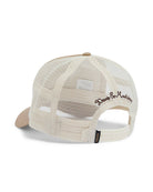 Beige mesh cap with brand logo on a white background
