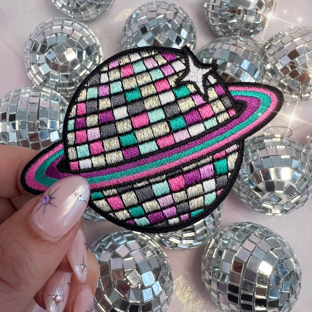 Disco Ball Planet Patch