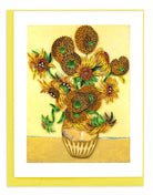 Quilled Sunflowers, Van Gogh Greeting Card