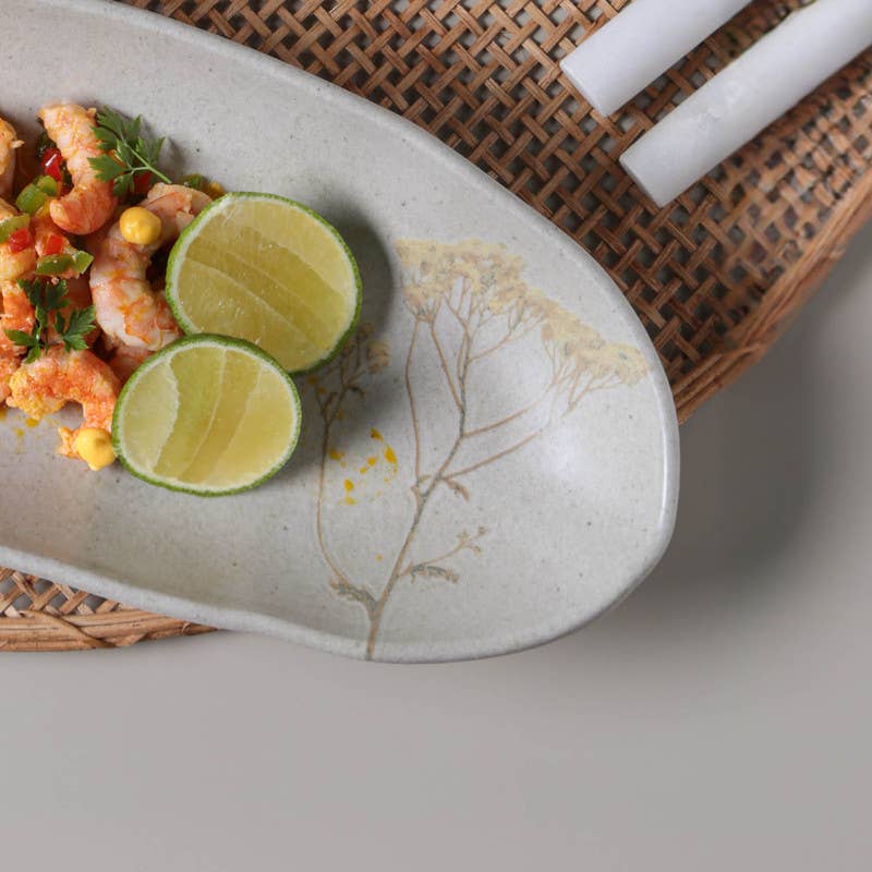 Deep Oval Platter Large Stoneware 12.6 x 6.3" Campestre