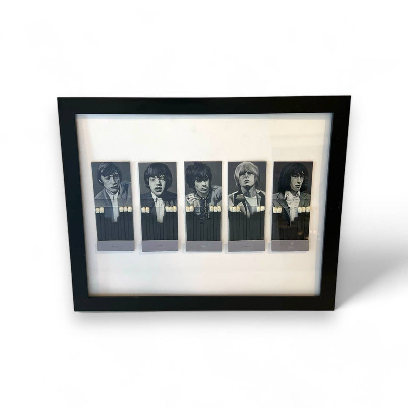 The Rolling Stones Handmade Matchbook Framed Art