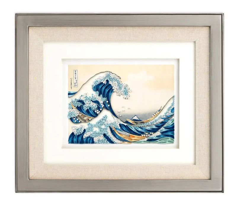 Quilled Great Wave, Hokusai Greeting Card