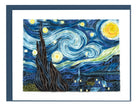Framed artwork of 'Starry Night' with a blue border