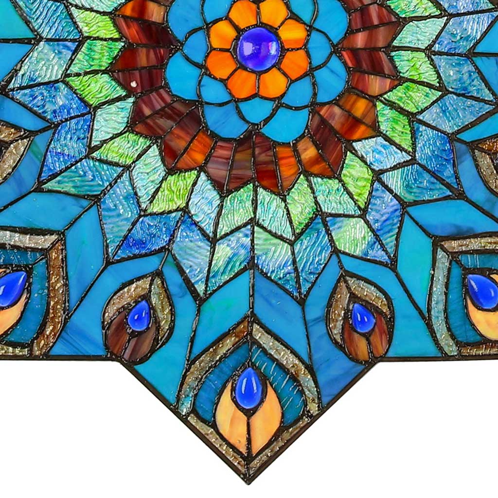 Hera Stained Glass Mosaic - Intricately handcrafted mosaic depicting the timeless beauty of the goddess Hera.