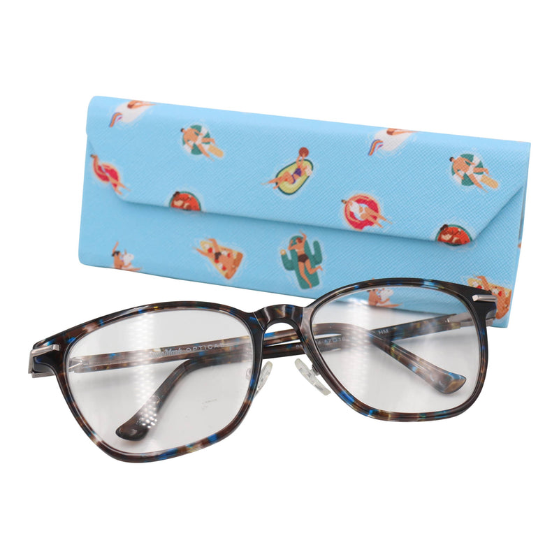 Pool Time Folding Glasses Case with Cleaning Cloth