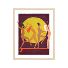 Artistic print showcasing the silhouette of a woman intertwined with flowing ocean waves, epitomizing strength and serenity.