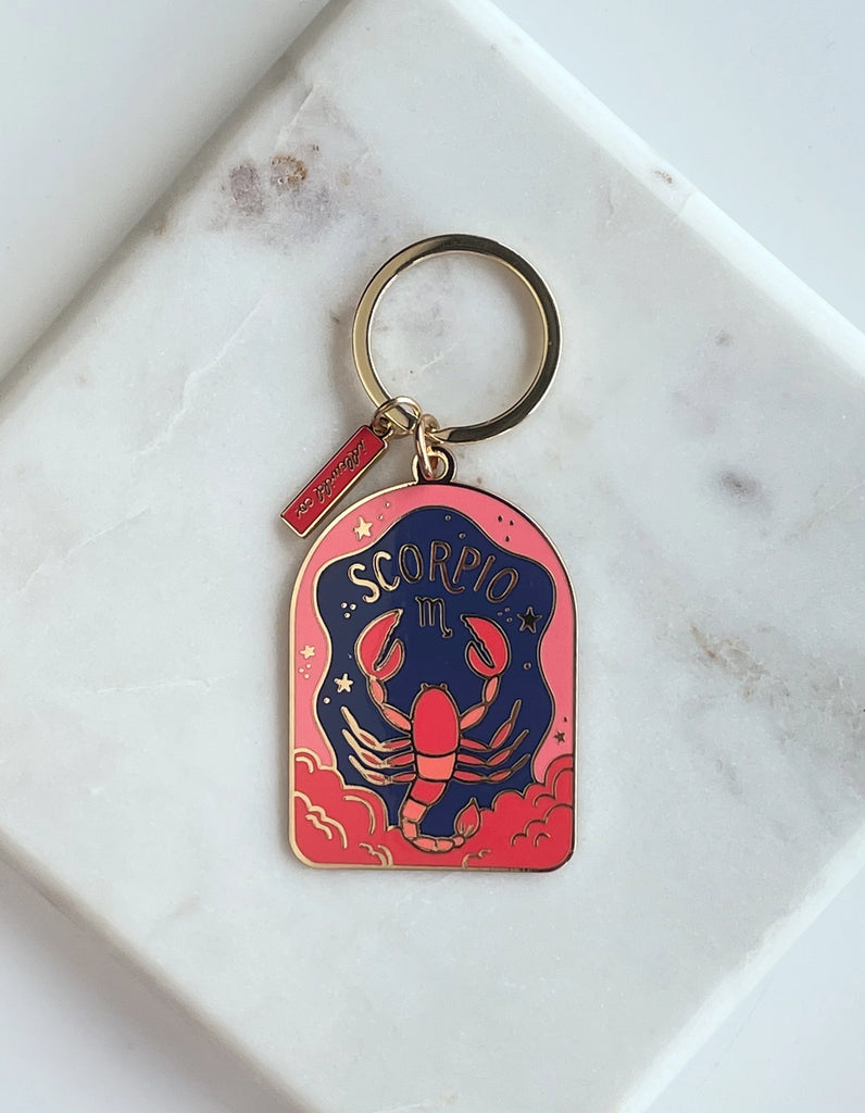 Scorpio Keychain - Sleek and durable keychain featuring the Scorpio zodiac symbol.