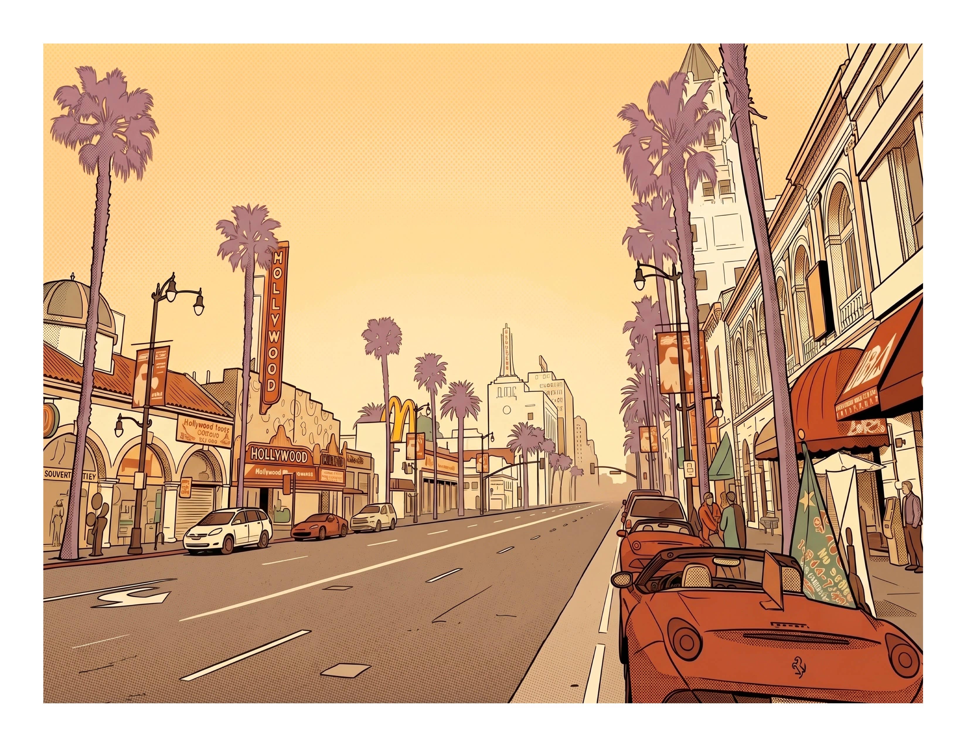 Hollywood Streets Print