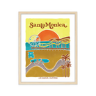 Artistic rendition of Santa Monica's lively pier, sun-drenched beaches, and coastal attractions, capturing its unmistakable charm.