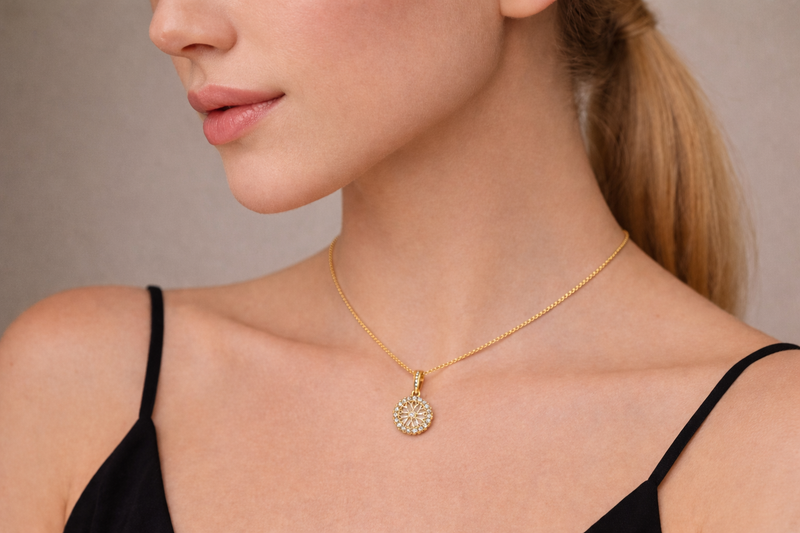 Floral Circle Necklace