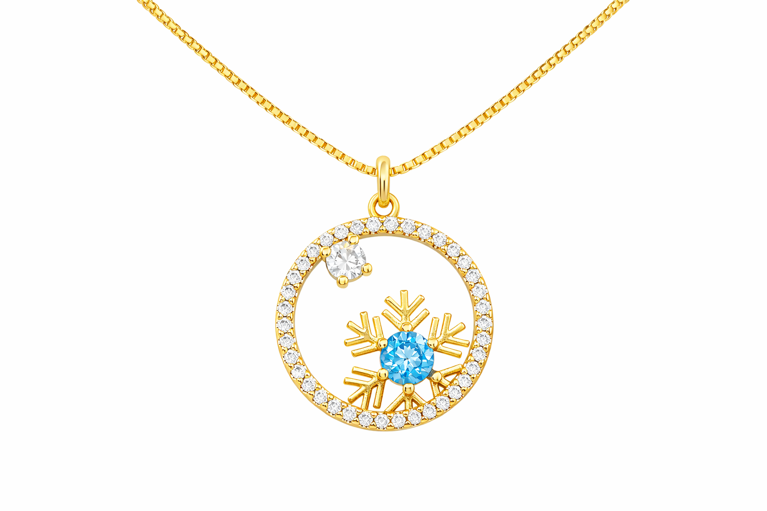 Snowflake Circle Necklace