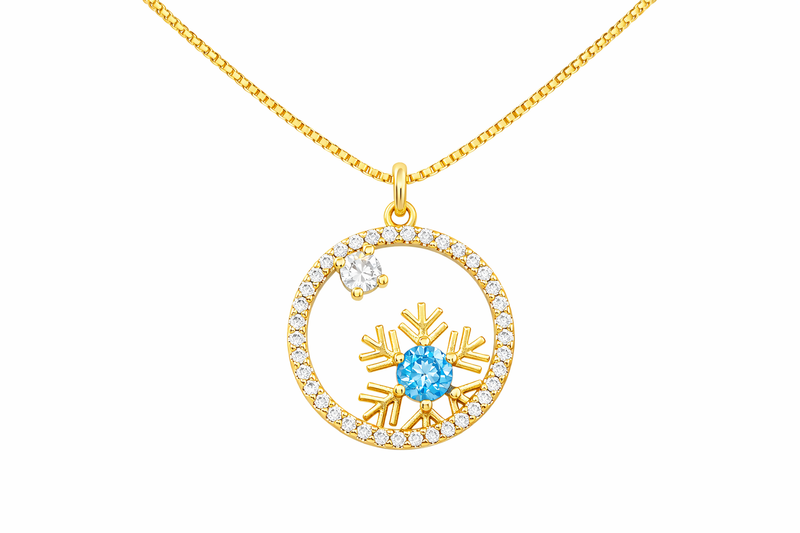 Snowflake Circle Necklace