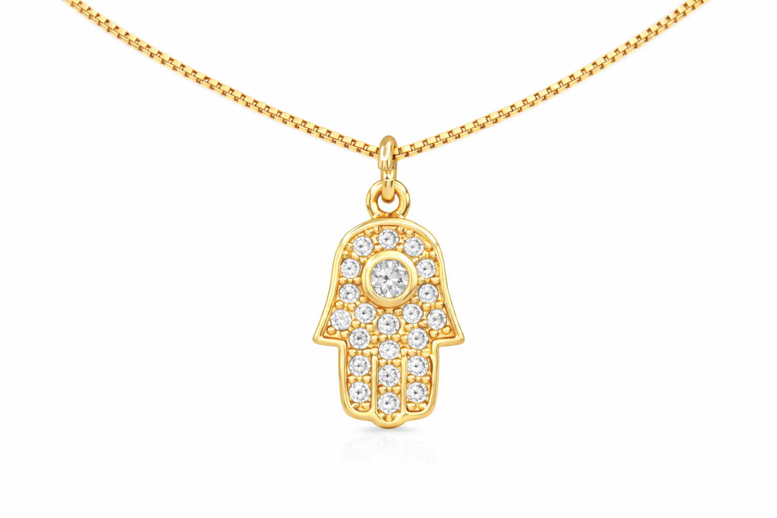 Pave Palm Necklace