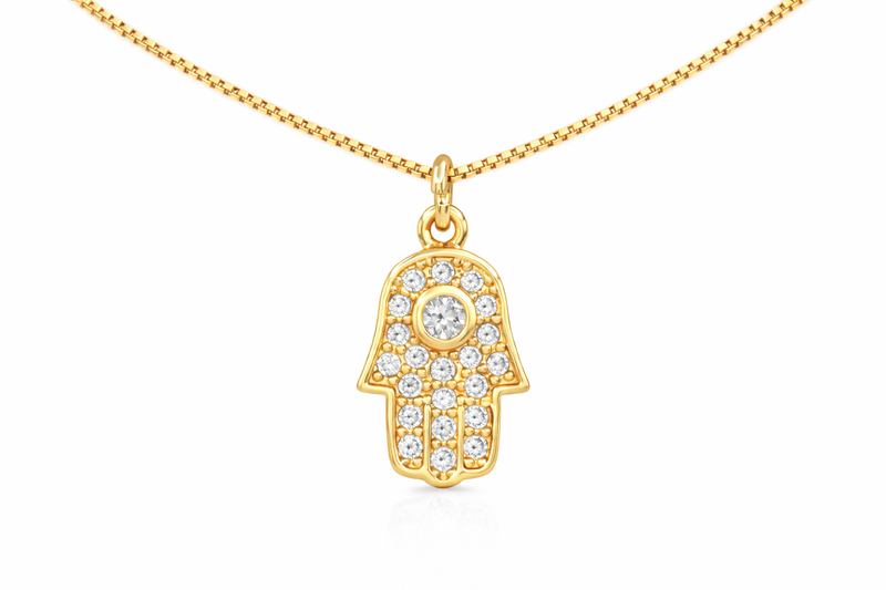 Pave Palm Necklace