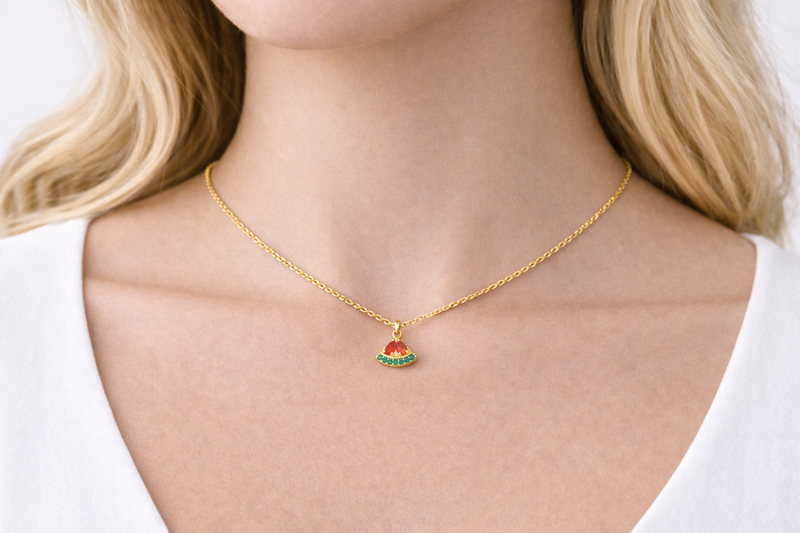 Rosie Watermelon Sparkle Necklace