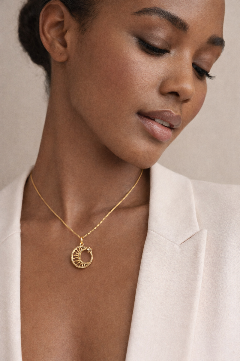 Stellar Crescent Necklace