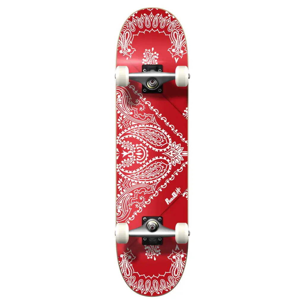 Crimson Skateboard with mellow concave for flat-footed skating.