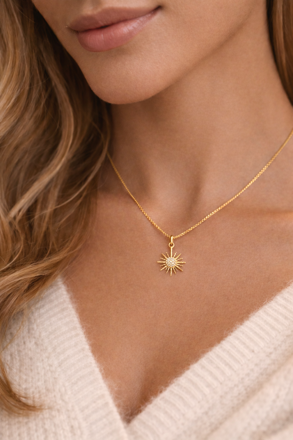 Crystal Sun Rays Necklace