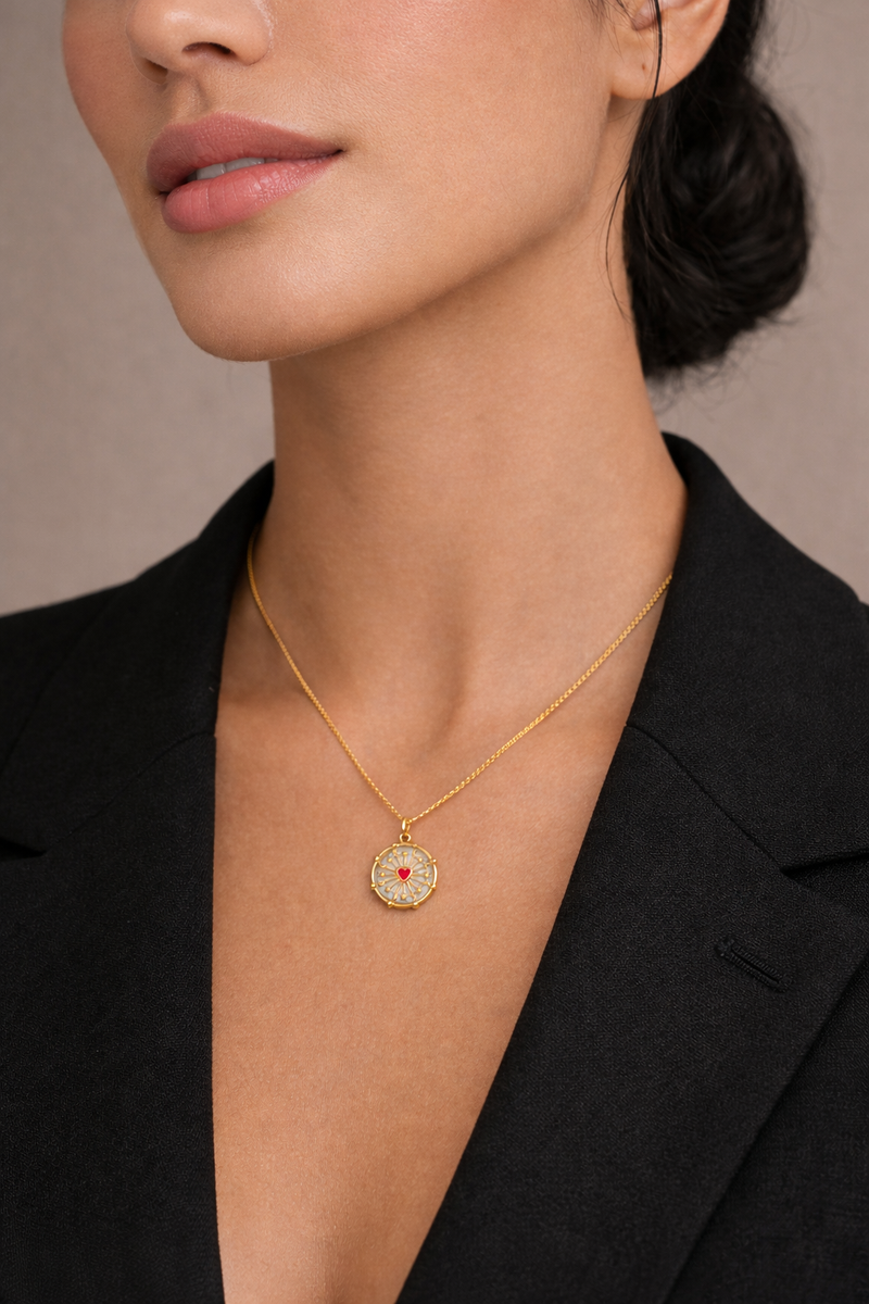 Sunburst Heart Necklace