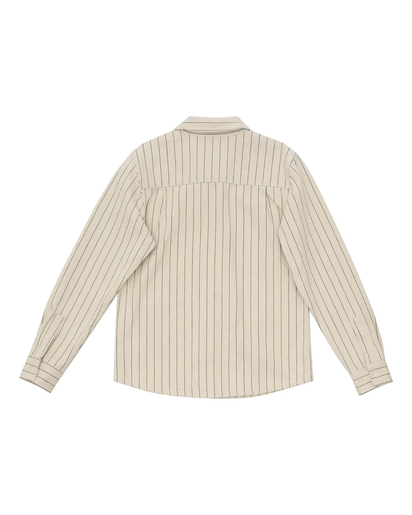 Deus Ex Machina indigo denim shirt with button front and chest pockets