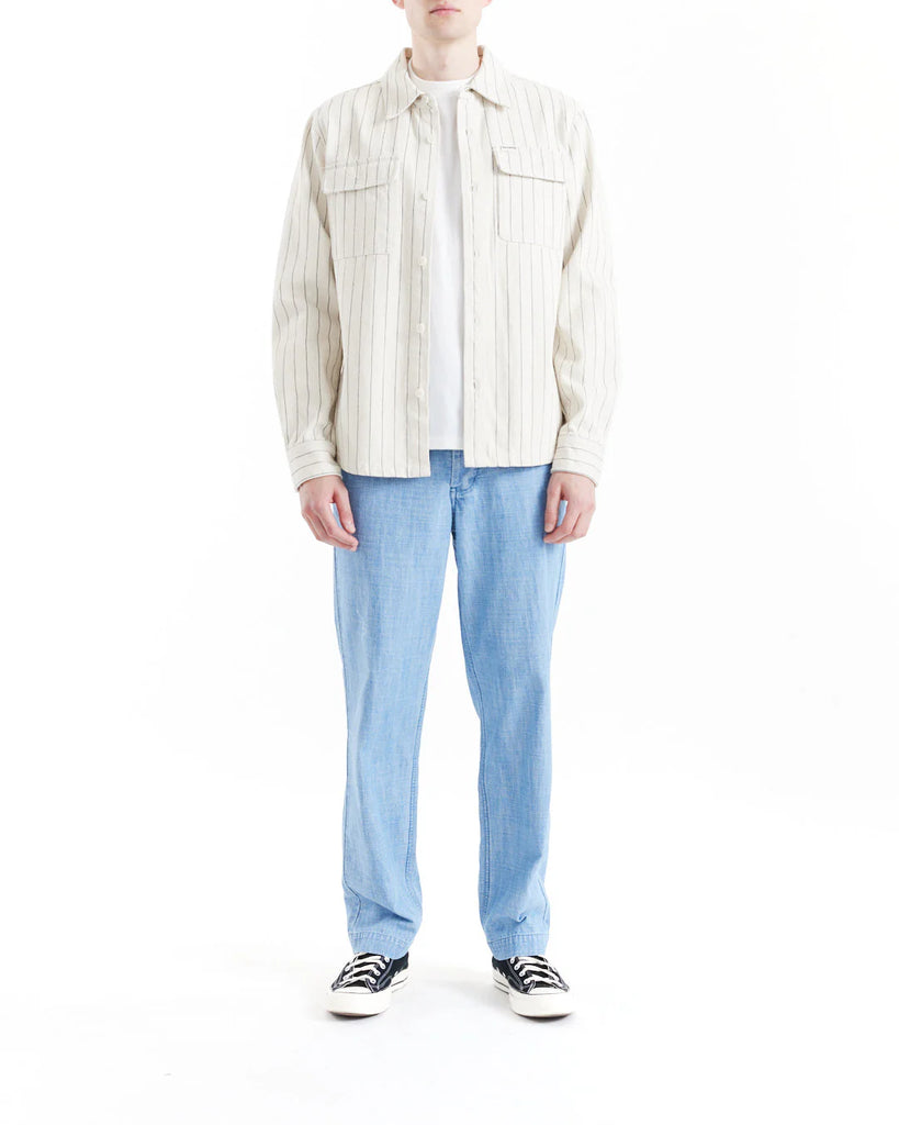 Deus Ex Machina indigo denim shirt with button front and chest pockets