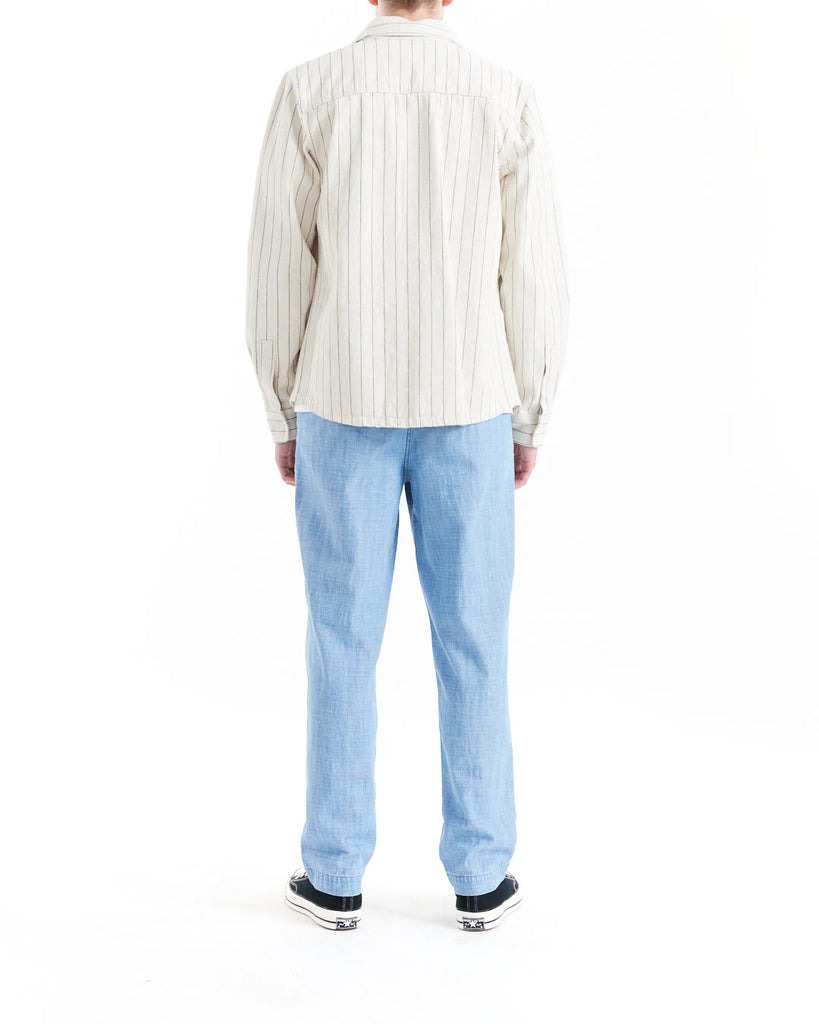 Deus Ex Machina indigo denim shirt with button front and chest pockets