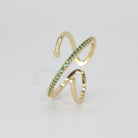  Prospect Ring: Mesmerizing green stones, adding a pop of color and sophistication.