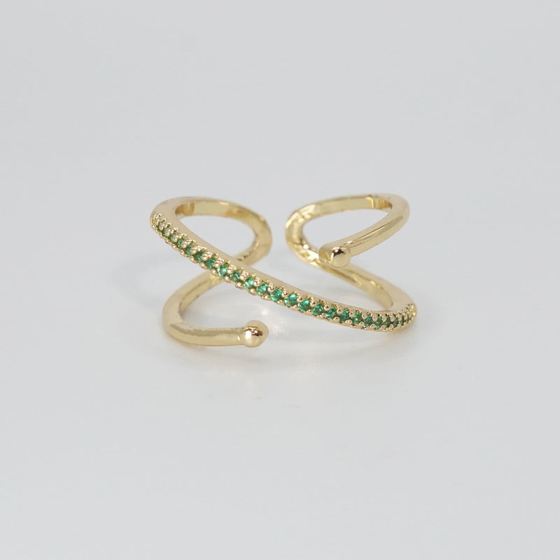  Prospect Ring: Mesmerizing green stones, adding a pop of color and sophistication.