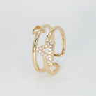 Hillcrest Ring - Avant-garde accessory with two sleek rectangles for modern chic.