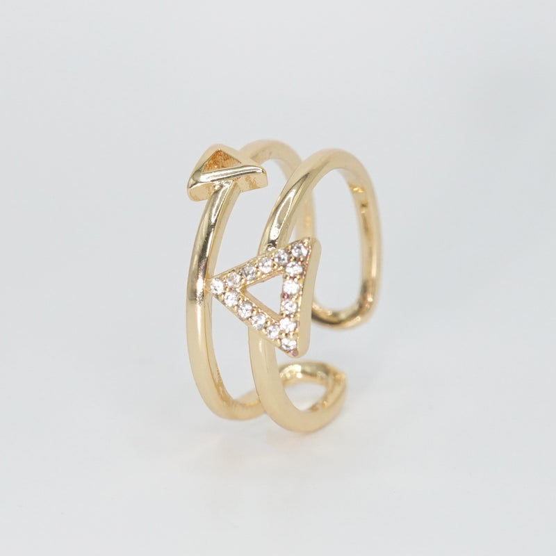 Hillcrest Ring - Avant-garde accessory with two sleek rectangles for modern chic.