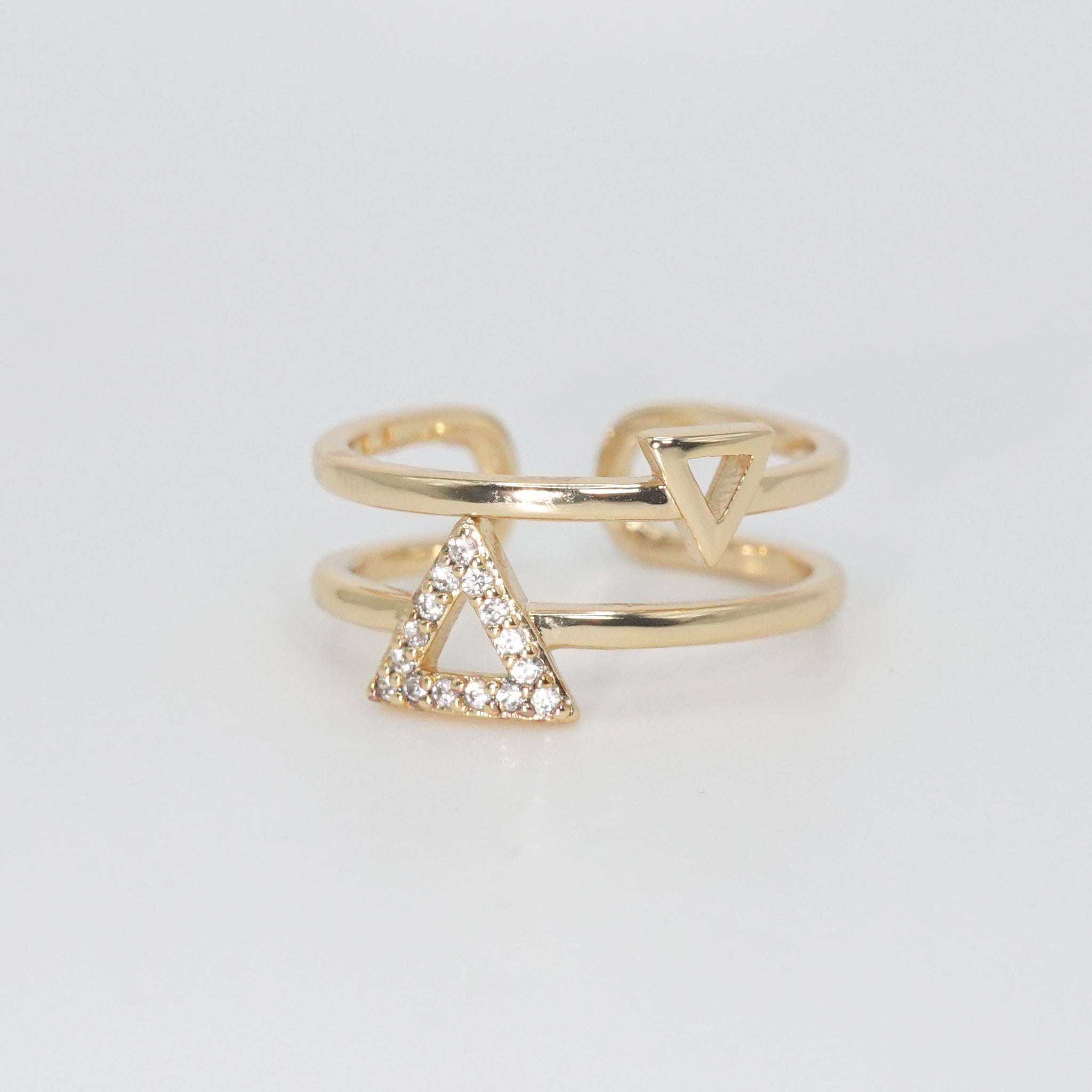 Hillcrest Ring - Avant-garde accessory with two sleek rectangles for modern chic.
