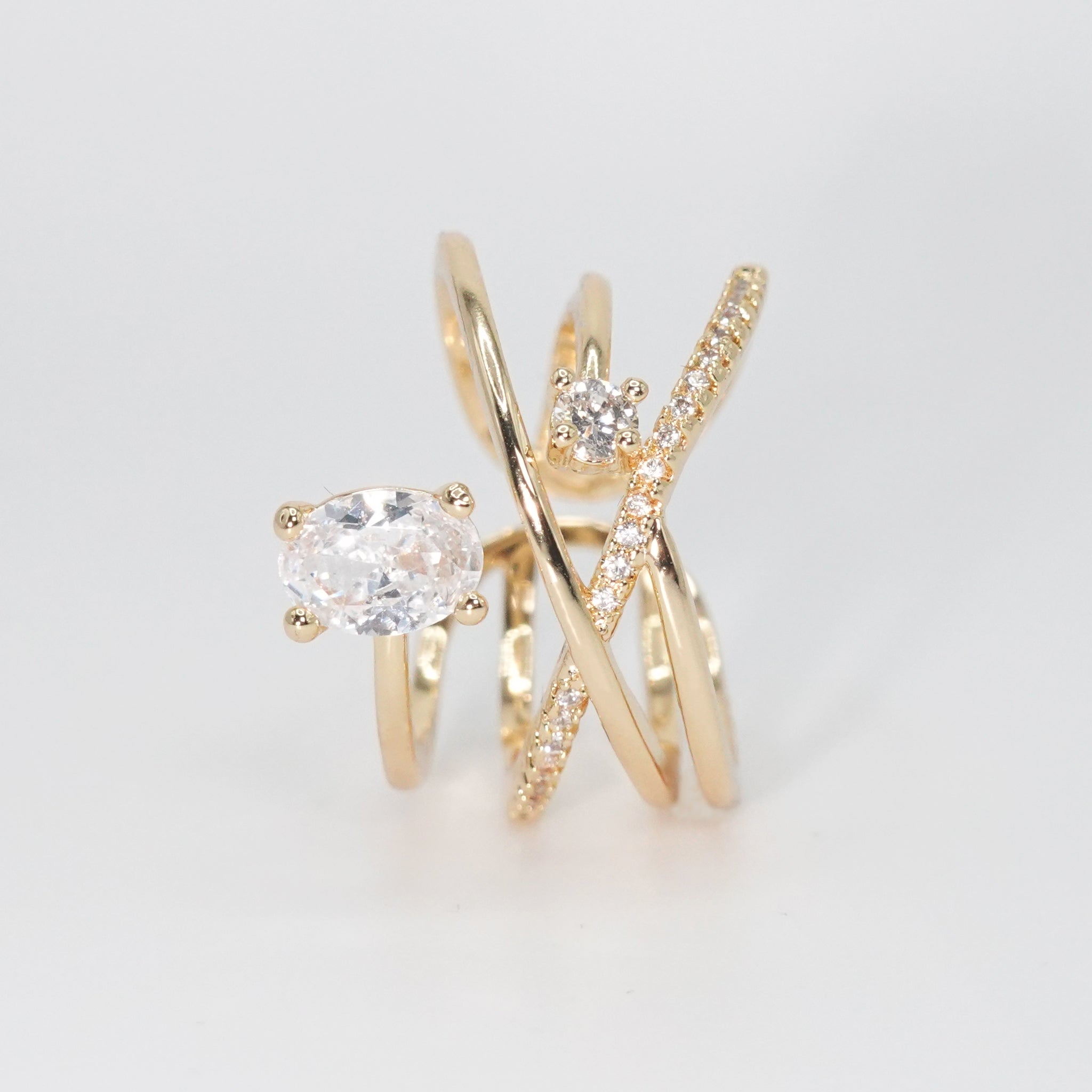 Roxbury Ring - Chic accessory with sleek lines and sparkling stones.