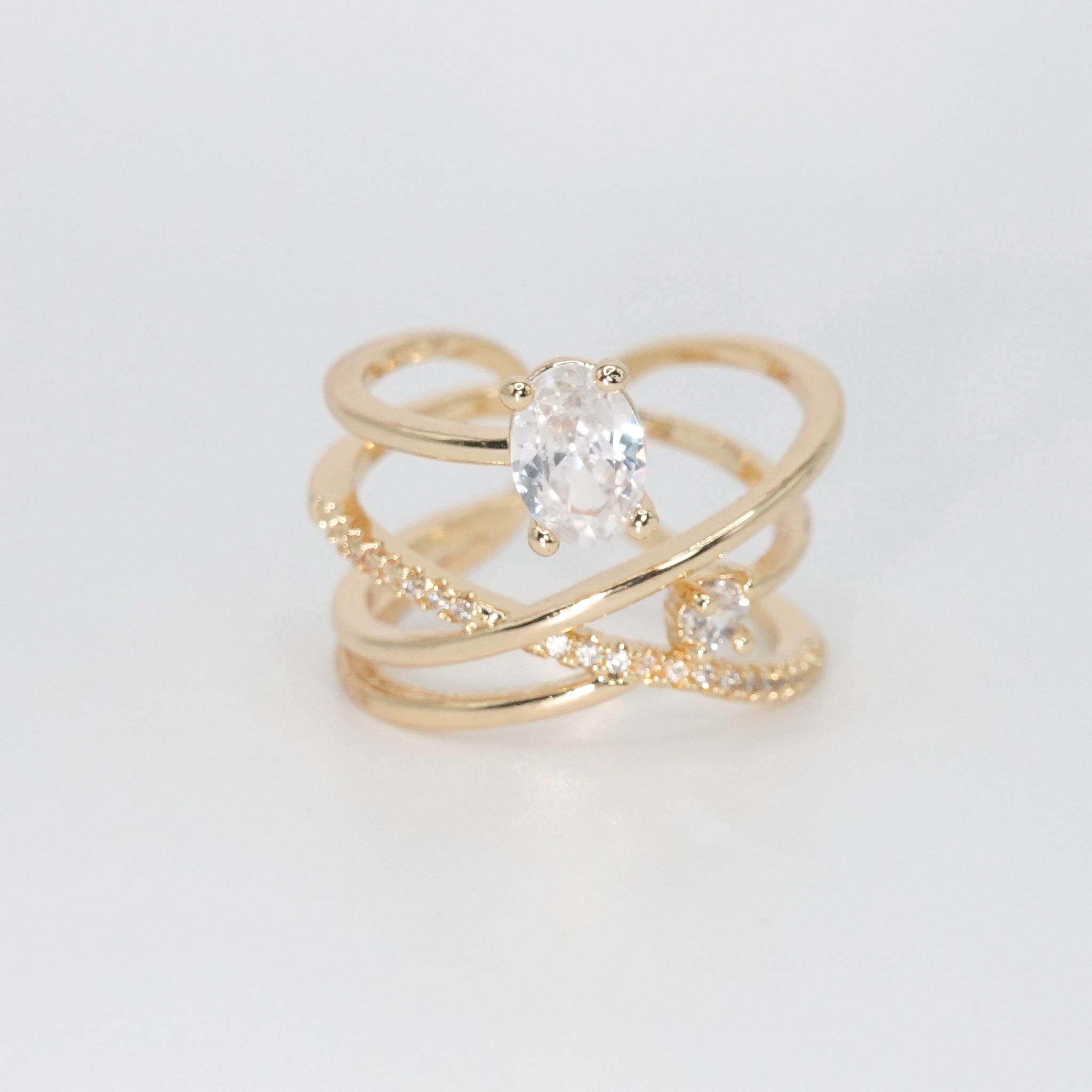 Roxbury Ring - Chic accessory with sleek lines and sparkling stones.