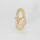 Le Doux Ring - Enchanting accessory with attached heart charm.