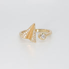 Doheny Ring - Whimsical paper airplane-shaped accessory for a playful touch.