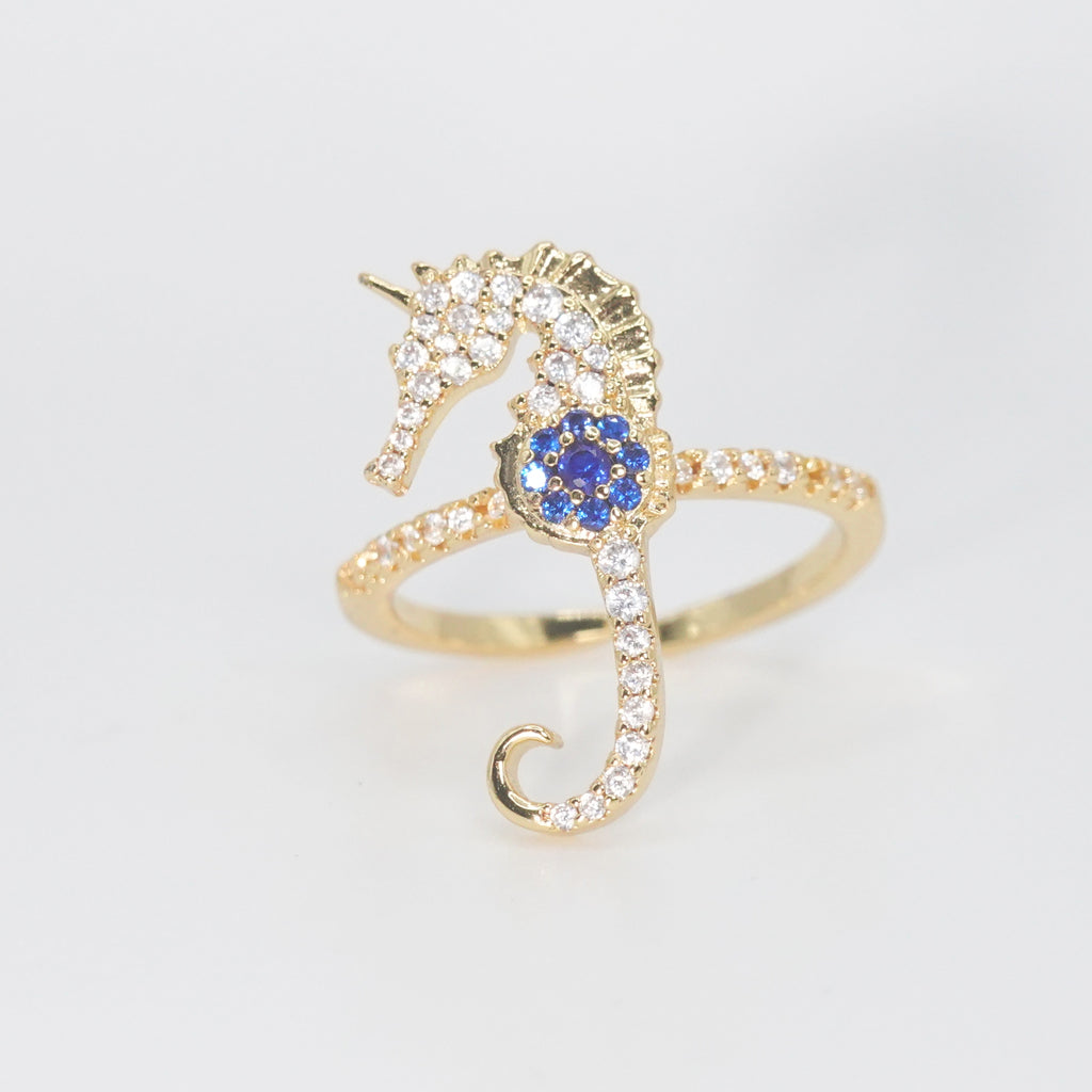 Maytor Ring - Captivating seahorse-shaped accessory with whimsical charm.