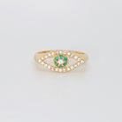 Broad Ring - Intriguing accessory with captivating eye design.