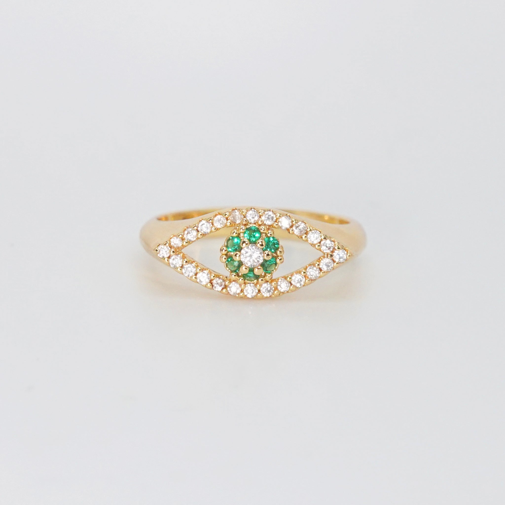 Broad Ring - Intriguing accessory with captivating eye design.