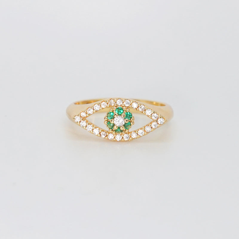 Broad Ring - Intriguing accessory with captivating eye design.