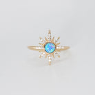 Cavalleri Ring - Opal center surrounded by a star motif in silver.