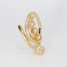 Ellice Ring - Sterling silver ring with attached charms featuring shimmering stones.