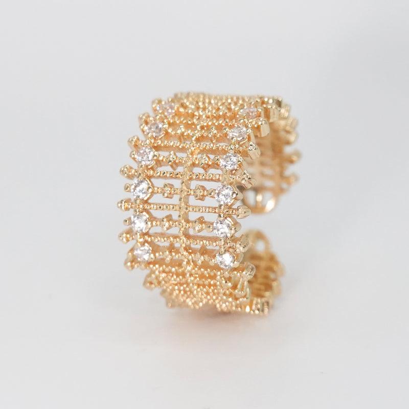  Lunita Ring - Unique design with shimmering stones.