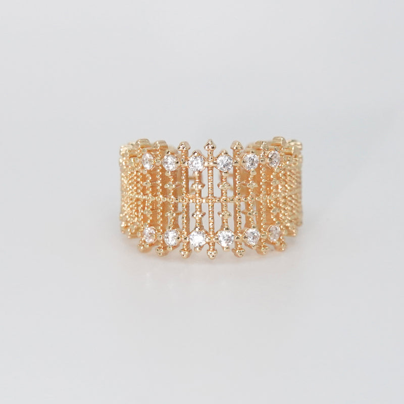  Lunita Ring - Unique design with shimmering stones.