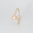 Cancer Ring: Crab symbol with shimmering stones surrounding an opal, embodying emotional depth.
