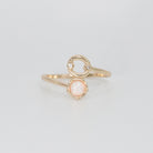 Cancer Ring: Crab symbol with shimmering stones surrounding an opal, embodying emotional depth.