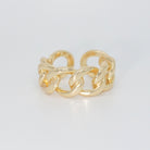 Chautauqua Ring: Sleek chain-shaped design, epitome of minimalist elegance.