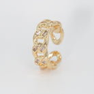 Enchanted Ring: Mesmerizing chain-shaped design adorned with sparkling stones, exuding enchanting beauty.