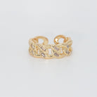 Enchanted Ring: Mesmerizing chain-shaped design adorned with sparkling stones, exuding enchanting beauty.