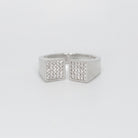 Sterling silver Chalon Ring adorned with shimmering stones, epitome of elegance.