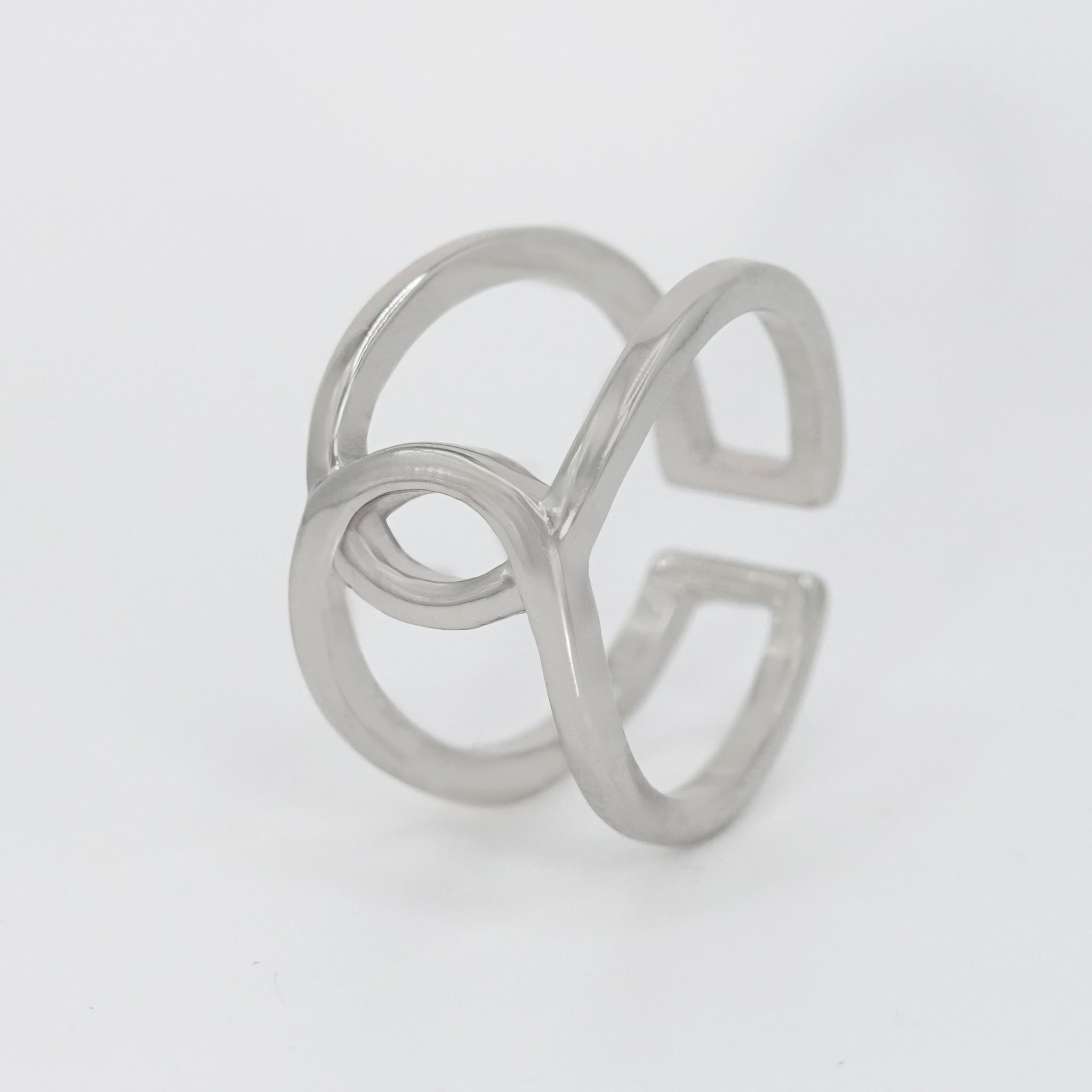 Lustrous silver Cassidy Ring, epitome of understated elegance, versatile for all occasions.